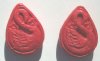 2 31x23 Red Cinnabar Swan Pendants